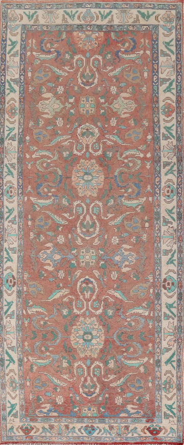 Vintage Floral Hamedan Persian Runner Rug 4x10