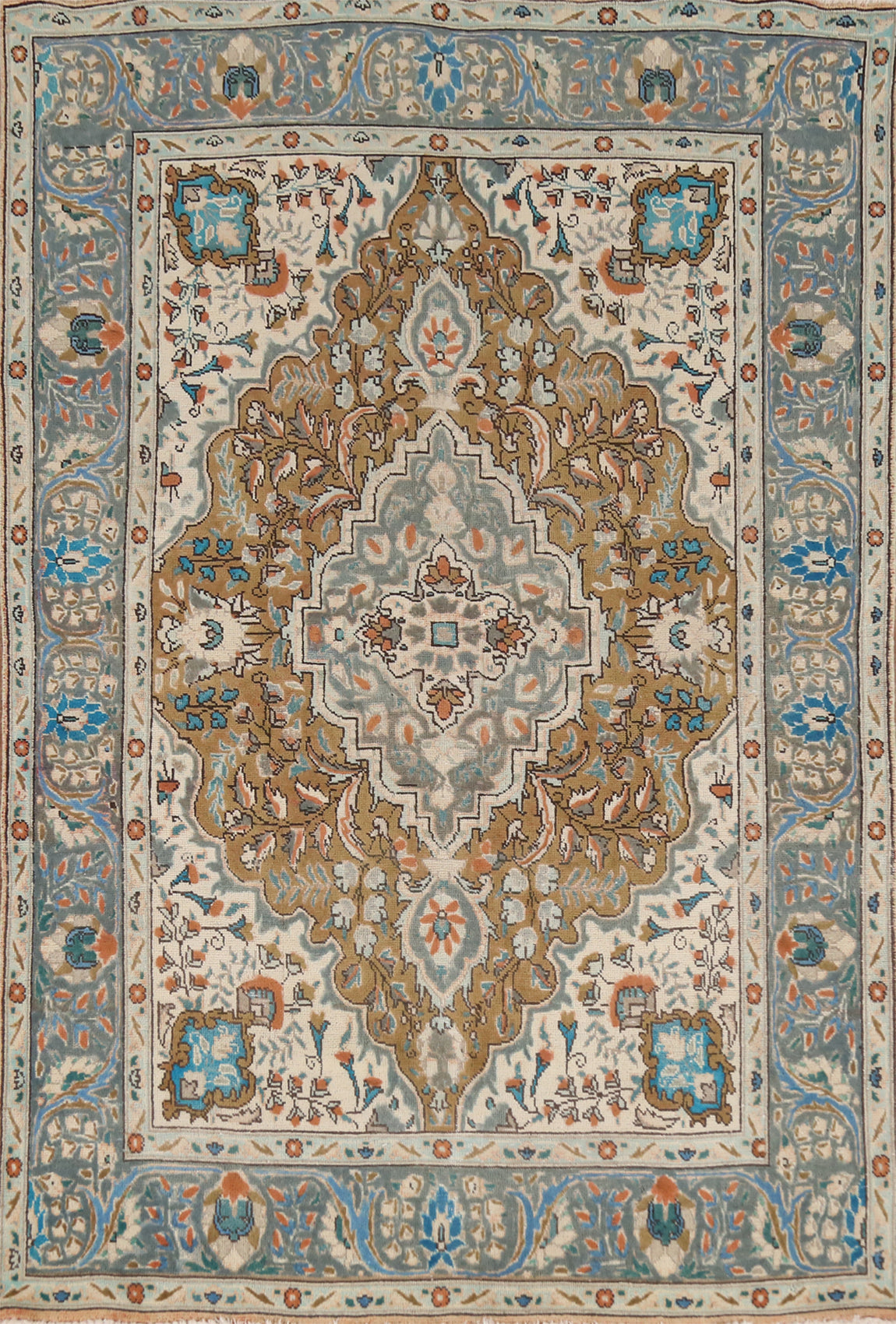 Traditional Wool Tabriz Persian Rug 5x7