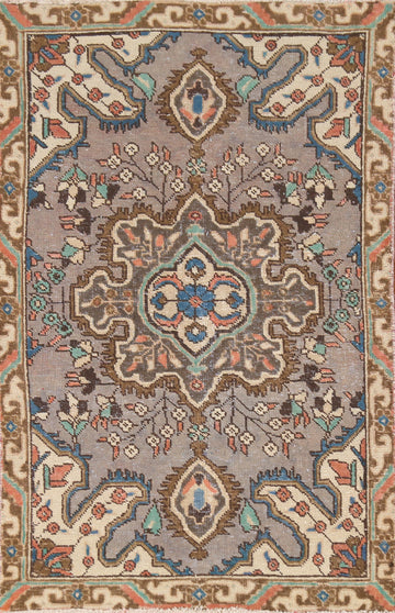 Distressed Wool Tabriz Persian Rug 3x5