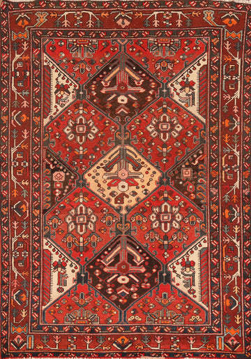 Handmade Wool Bakhtiari Persian Area Rug 5x8