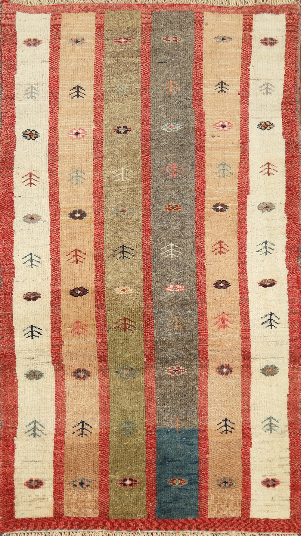 Striped Wool Gabbeh Persian Rug 3x5