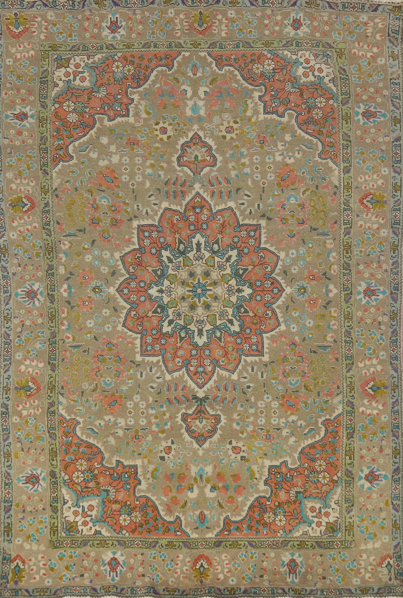 Traditional Wool Tabriz Persian Area Rug 7x10