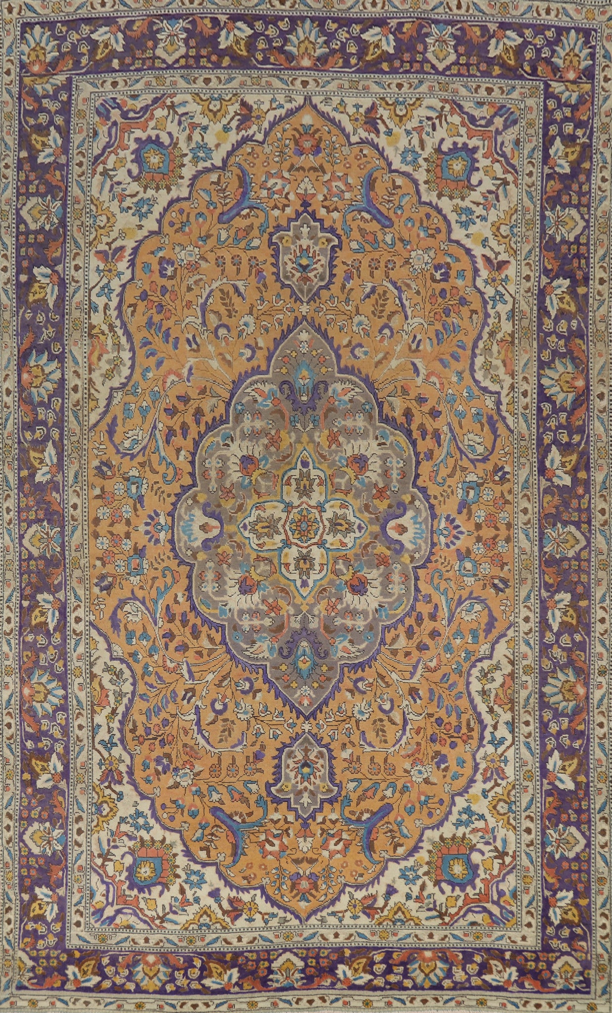 Handmade Floral Tabriz Persian Area Rug 6x11