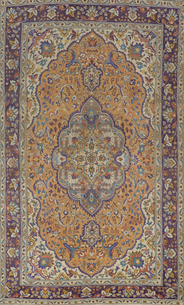 Handmade Floral Tabriz Persian Area Rug 6x11