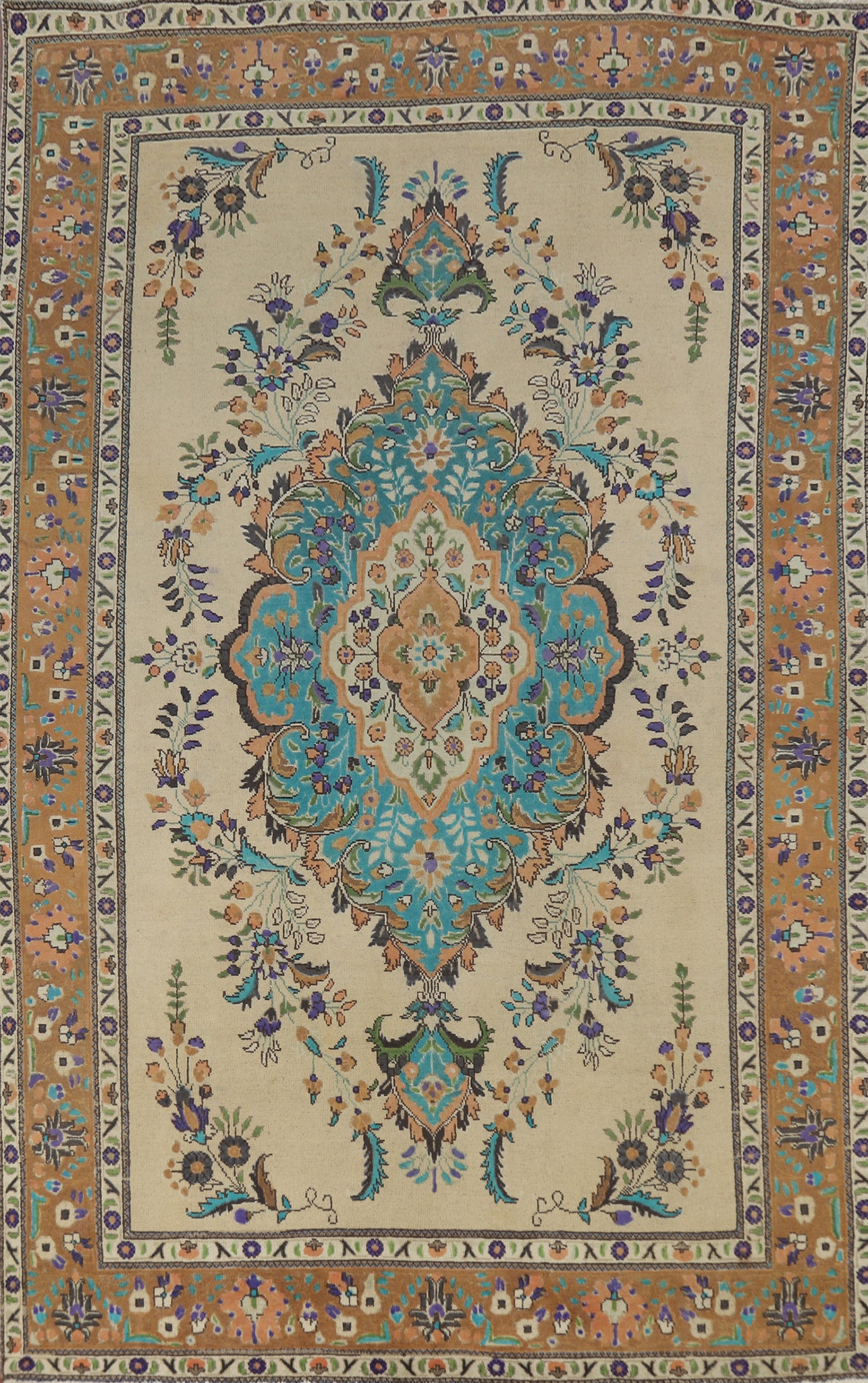 Traditional Wool Tabriz Persian Area Rug 6x10