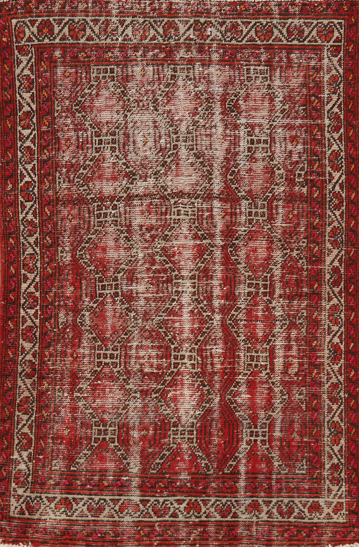 All-Over Geometric Balouch Persian Rug 4x6