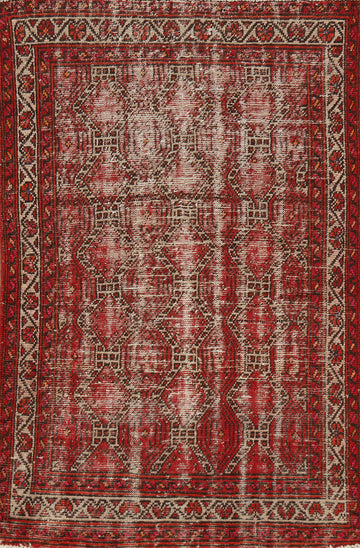 All-Over Geometric Balouch Persian Rug 4x6