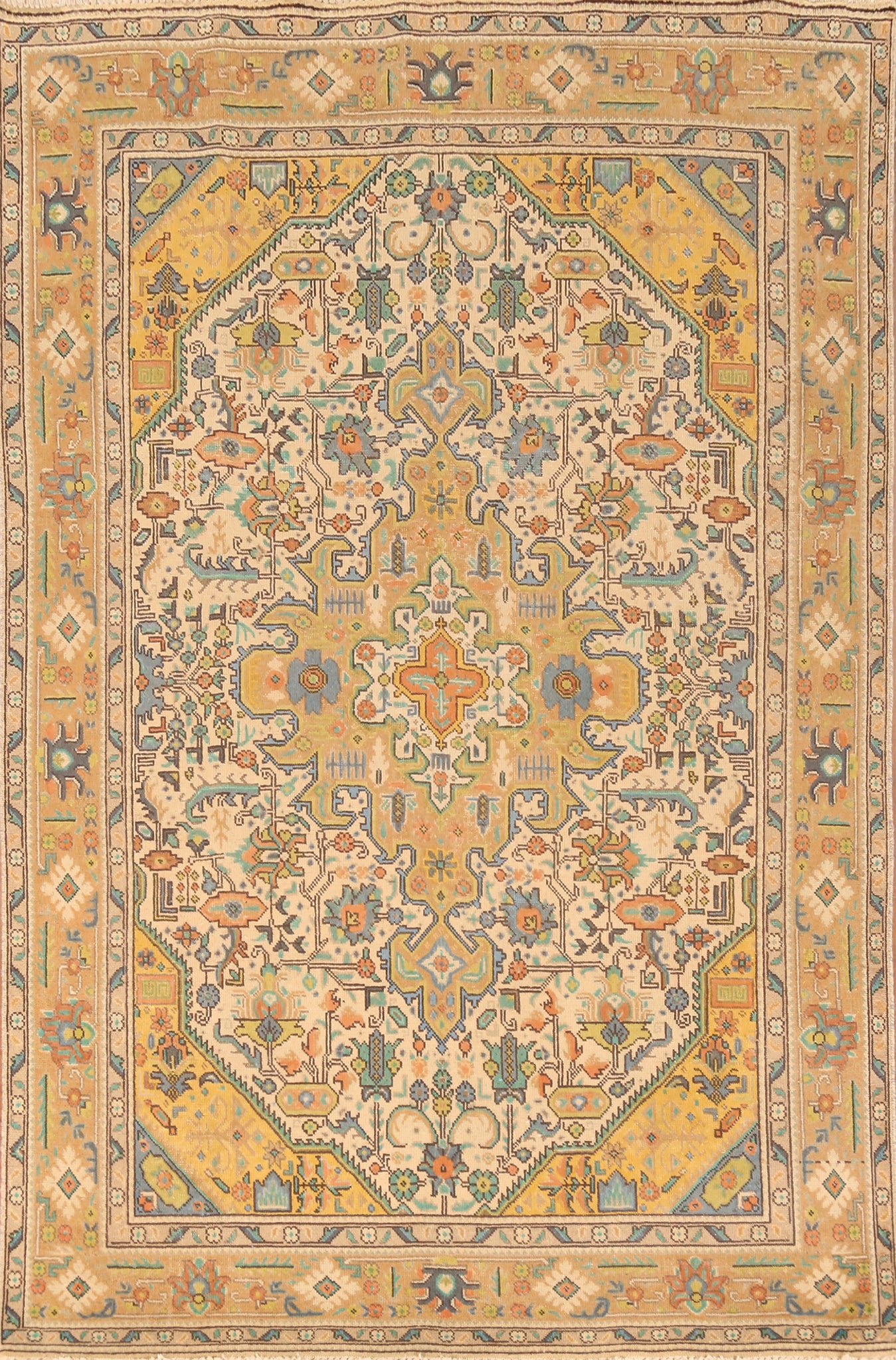 Geometric Tabriz Persian Area Rug 6x10