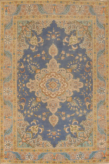 Traditional Blue Tabriz Persian Area Rug 7x10