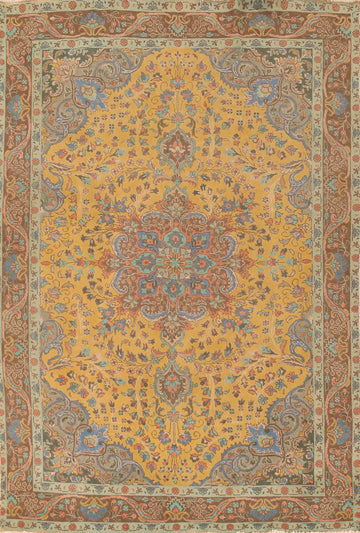 Traditional Floral Tabriz Persian Area Rug 7x10