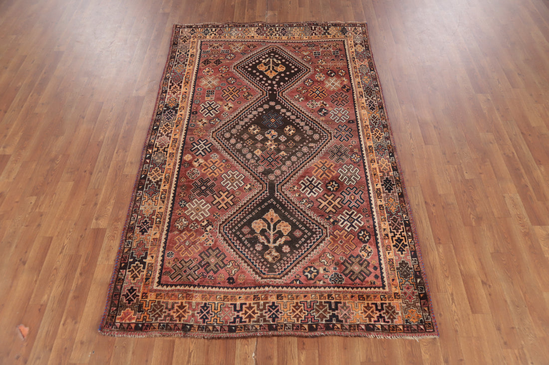 Tribal Geometric Shiraz Persian Area Rug 5x8