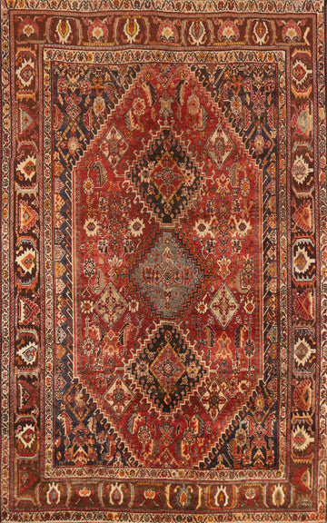 Antique Vegetable Dye Shiraz Persian Area Rug 5x11