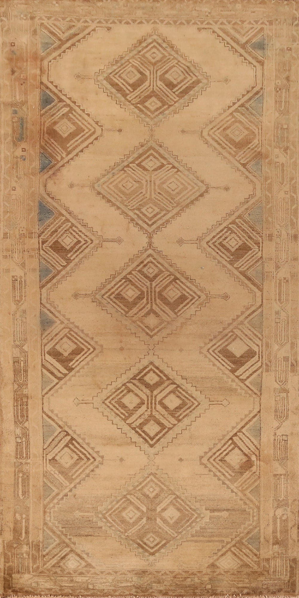 Geometric Wool Hamedan Persian Area Rug 5x11