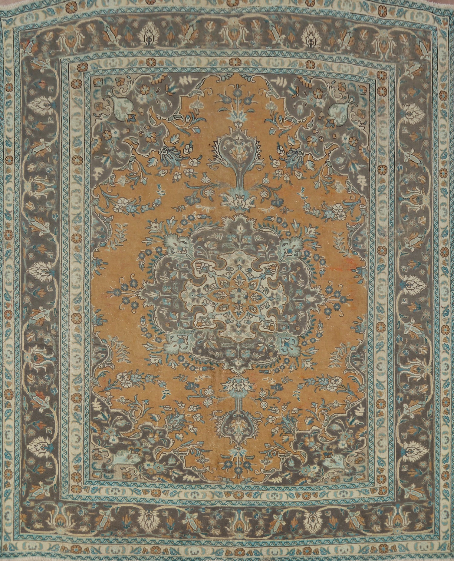 Handmade Wool Tabriz Persian Area Rug 7x8
