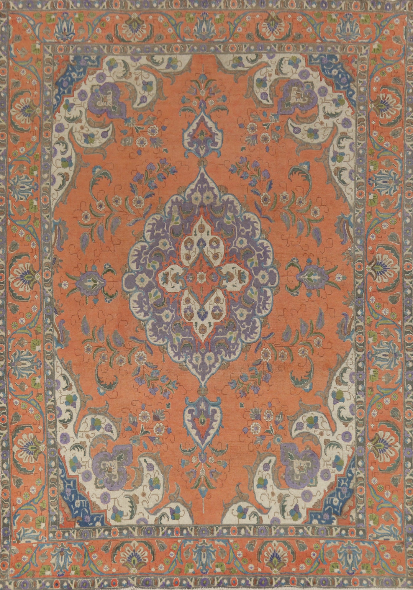 Traditional Wool Tabriz Persian Area Rug 9x13