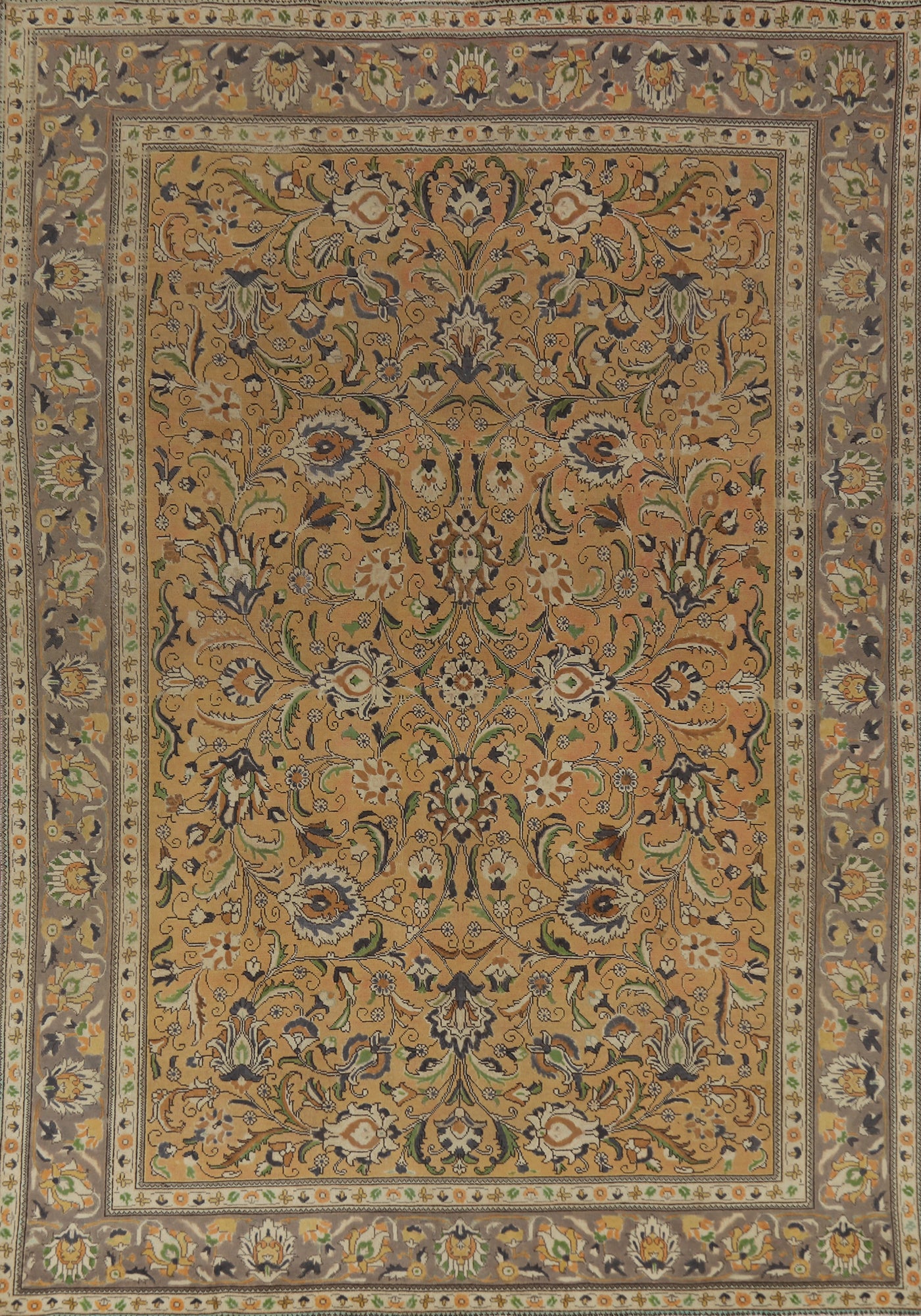 Traditional Floral Tabriz Persian Area Rug 8x11
