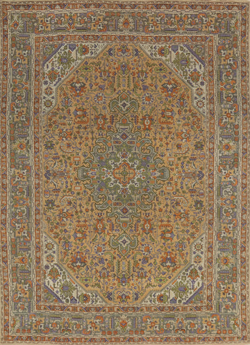 Vintage Wool Tabriz Persian Area Rug 8x11