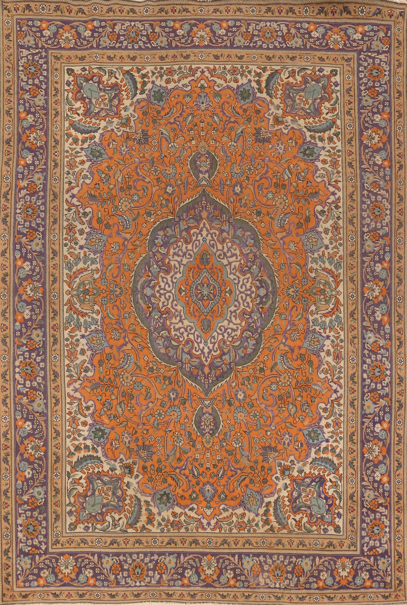 Traditional Floral Tabriz Persian Area Rug 8x11