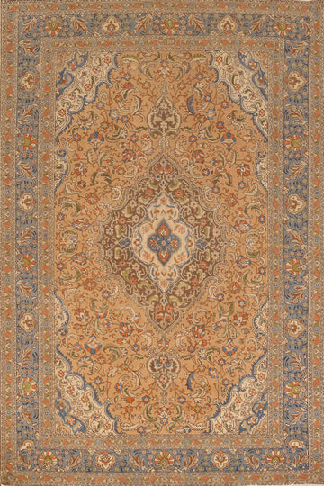 Traditional Floral Tabriz Persian Area Rug 7x11