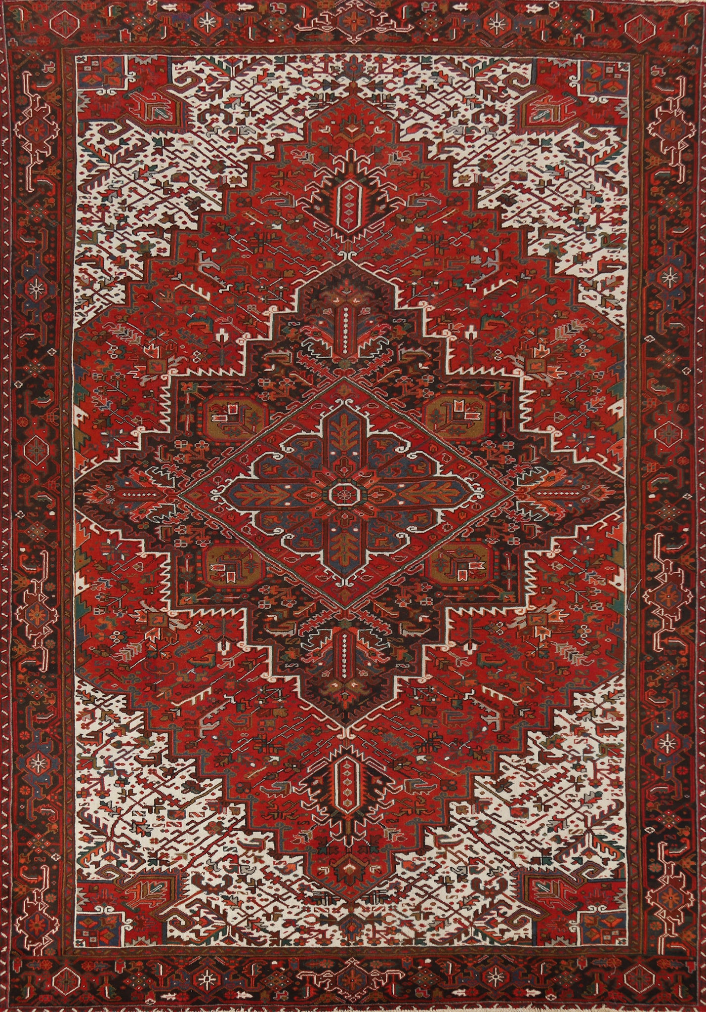 Vintage Wool Heriz Persian Area Rug 10x13