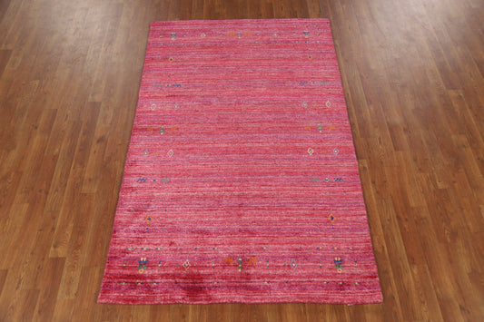 Silk Handmade Gabbeh Oriental Rug 4x7