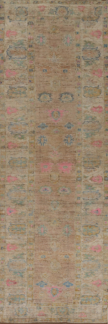 Handmade Oushak Turkish Runner Rug 4x16