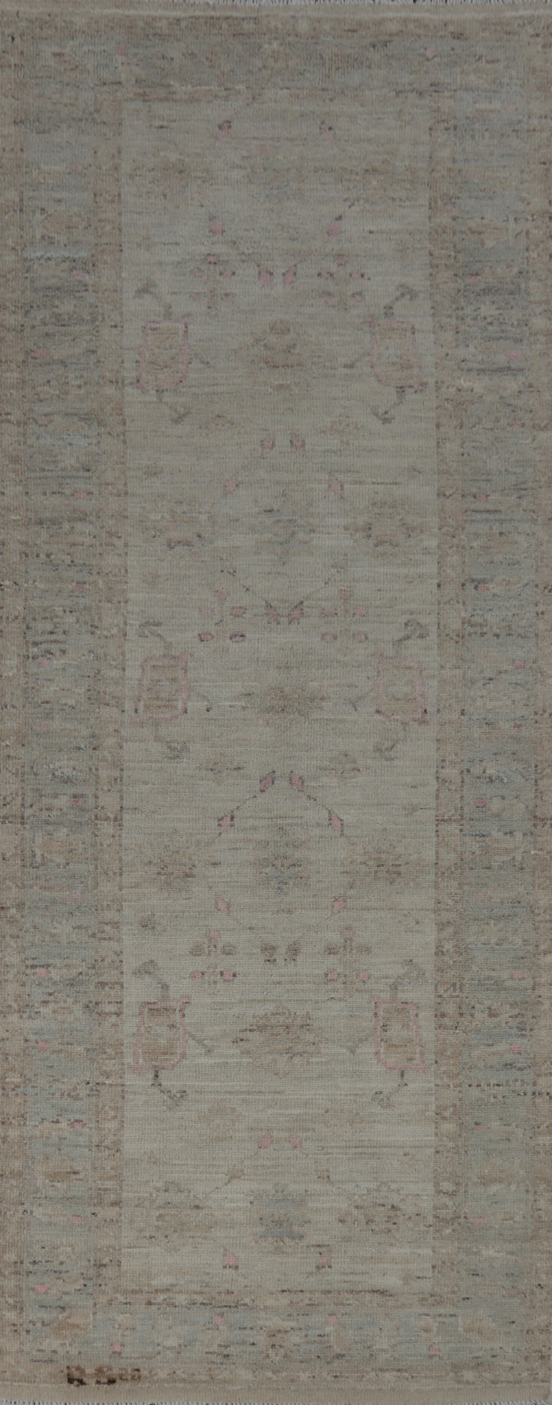 Handmade Oushak Turkish Runner Rug 3x10