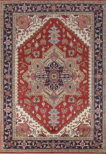 Geometric Heriz Serapi Indian Area Rug 9x12