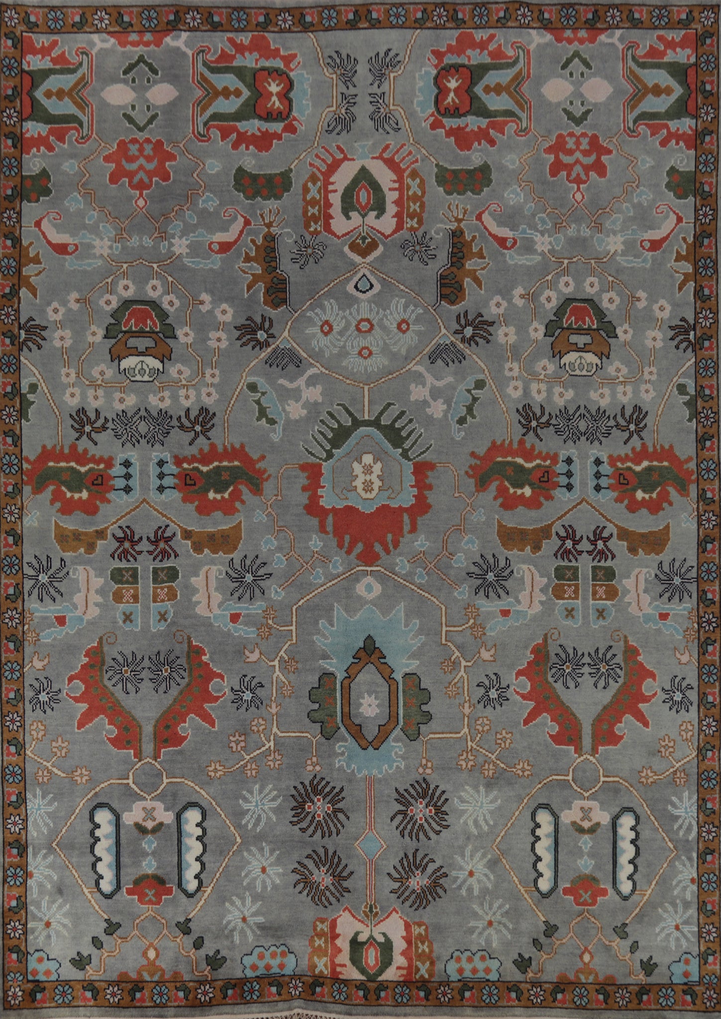 Geometric Heriz Serapi Indian Area Rug 9x12