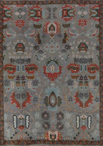 Geometric Heriz Serapi Indian Area Rug 9x12