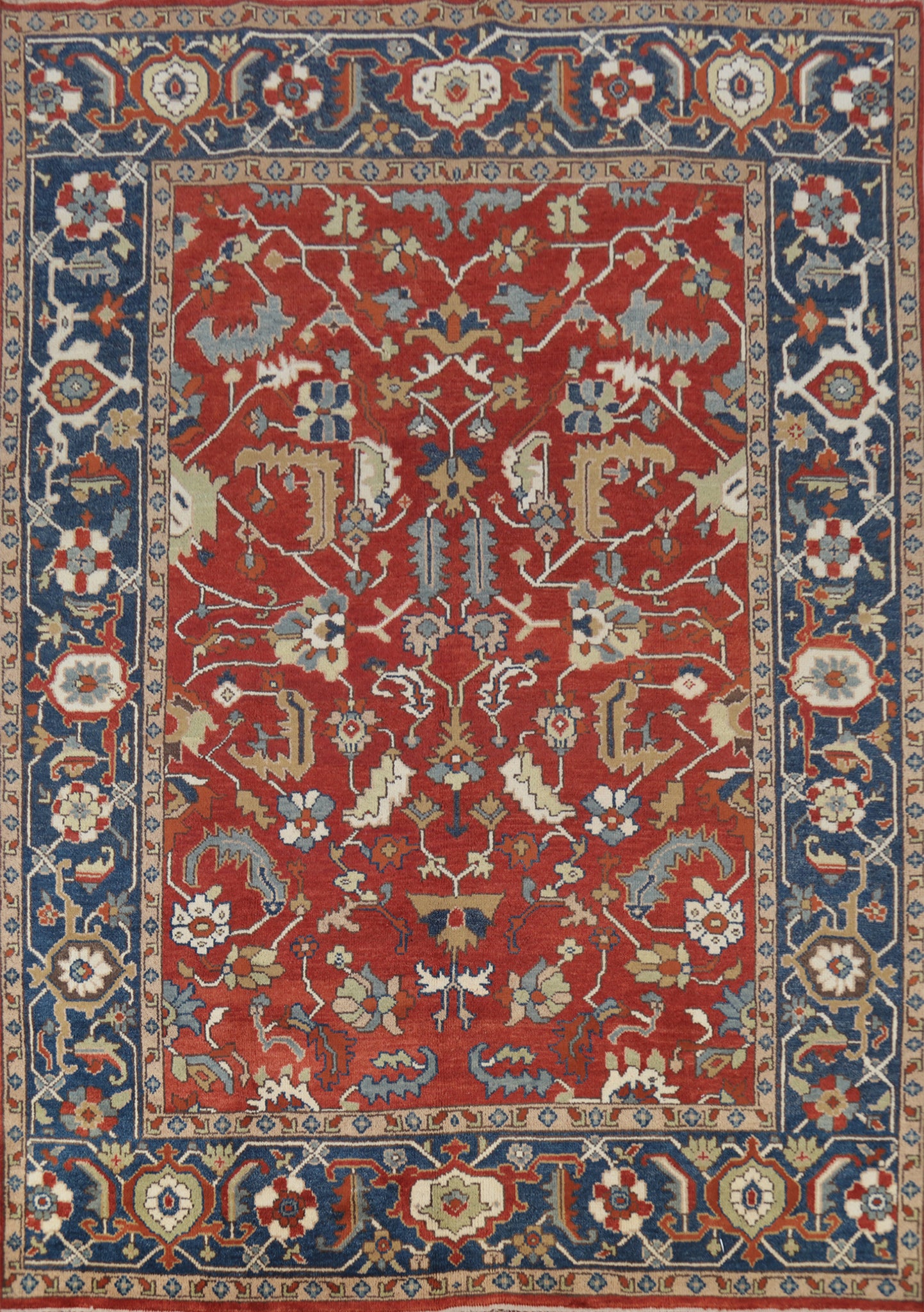 Handmade Wool Heriz Serapi Indian Area Rug 8x10