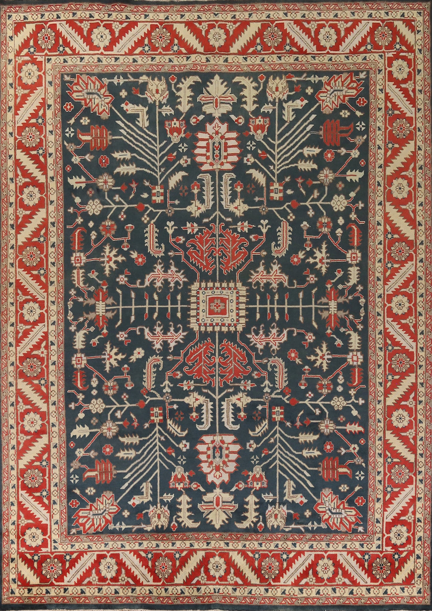 Handmade Wool Heriz Serapi Indian Large Rug 12x15