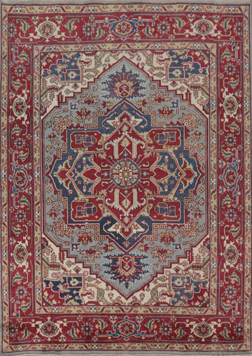 Geometric Heriz Serapi Indian Area Rug 8x10