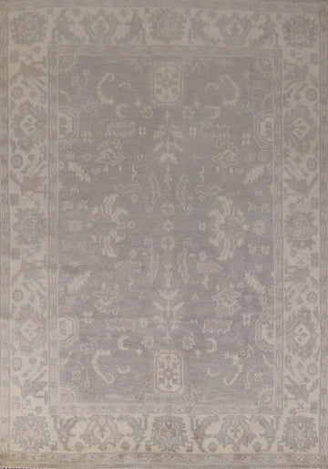 Silver Gray Oushak Indian Area Rug 8x10