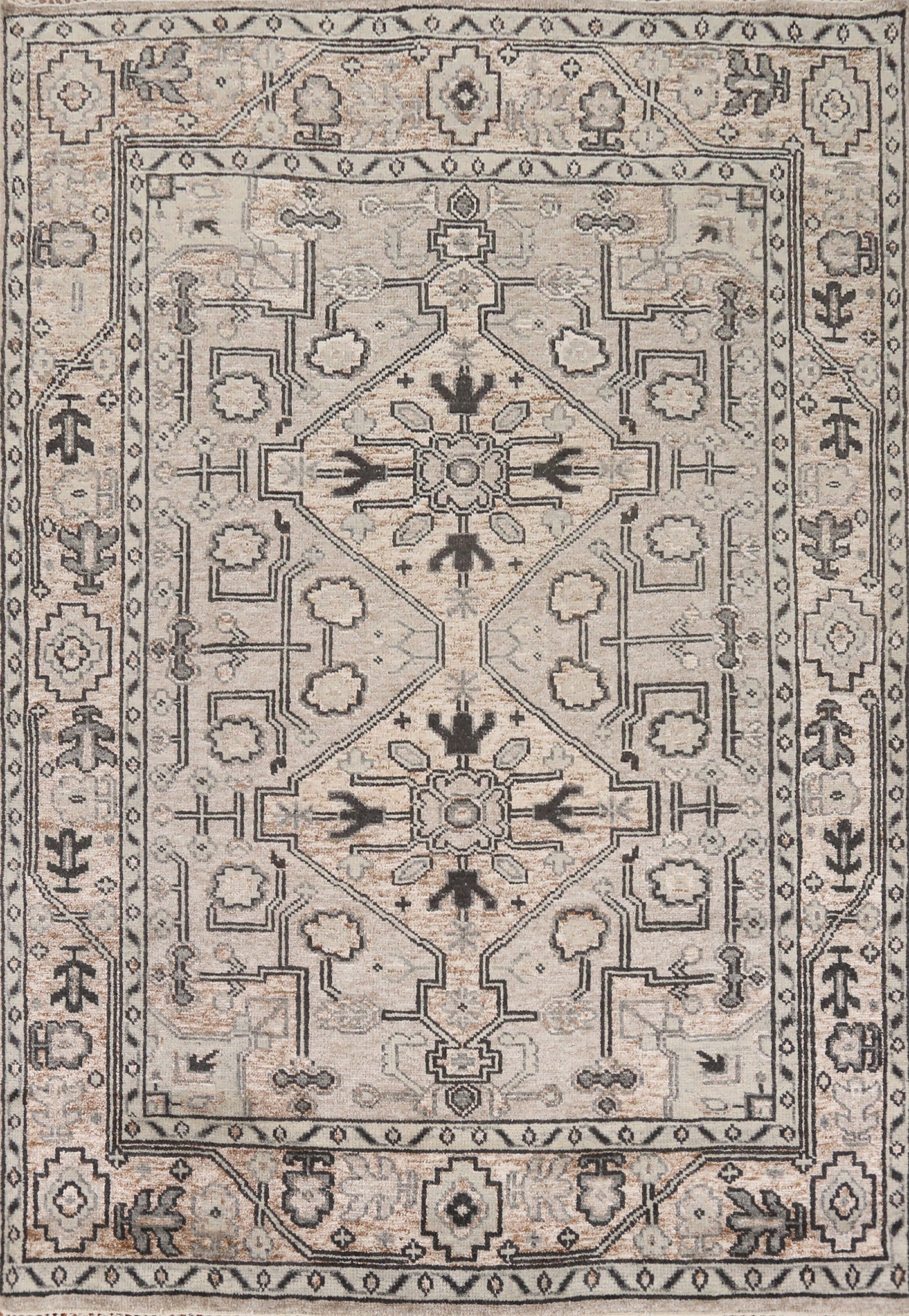 Geometric Oushak Indian Area Rug 8x10
