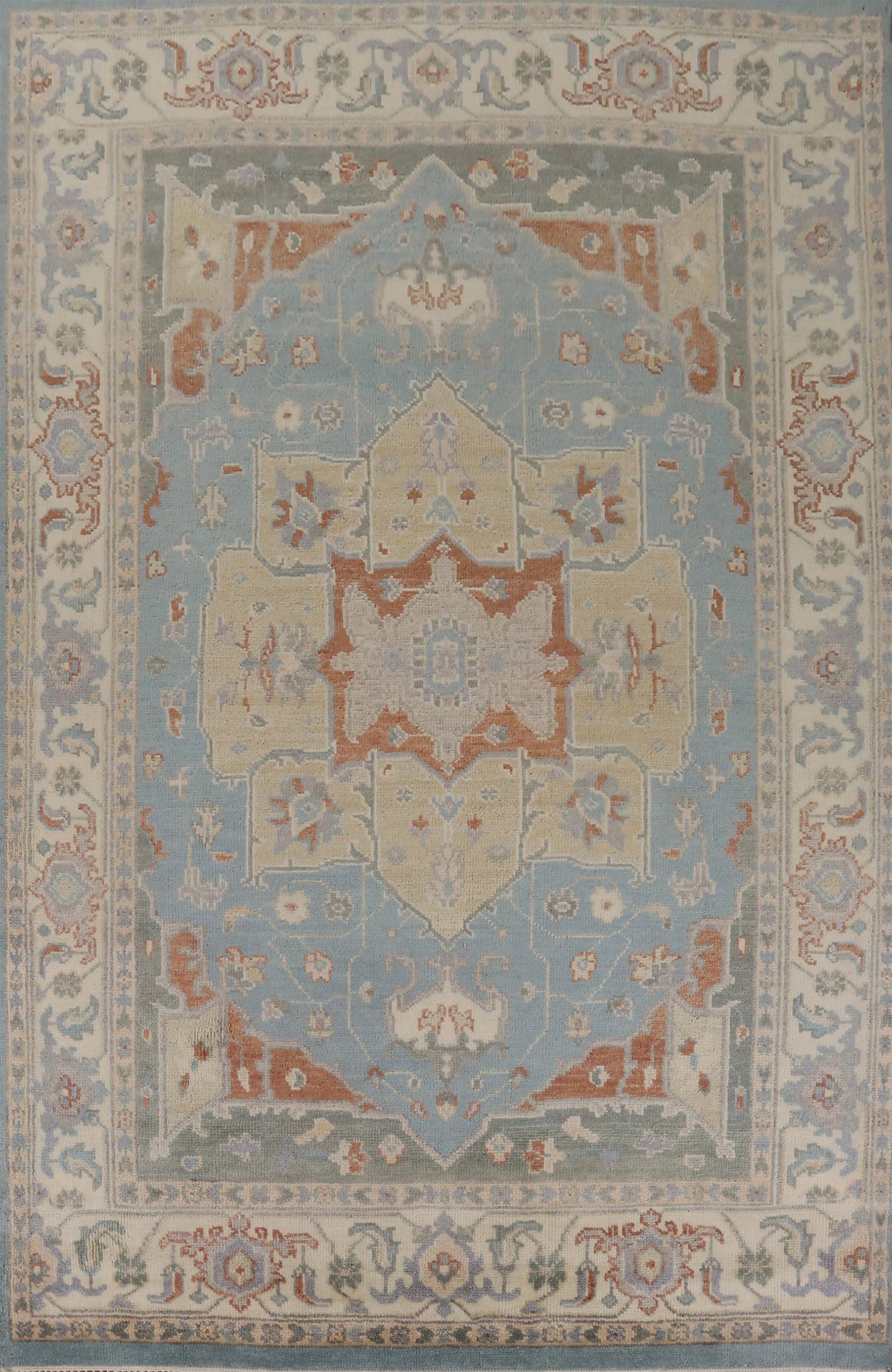 Light Blue Oushak Indian Area Rug 8x12