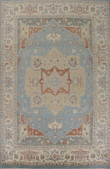 Light Blue Oushak Indian Area Rug 8x12
