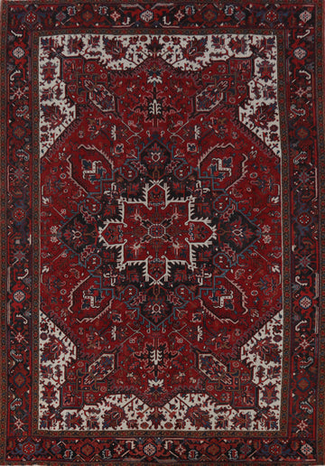 Vintage Wool Heriz Persian Area Rug 9x11