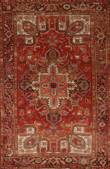 Geometric Heriz Persian Area Rug 7x10