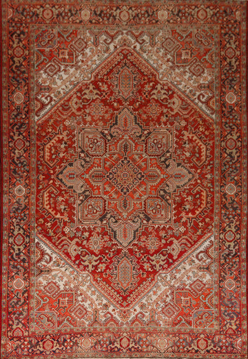 Handmade Wool Heriz Persian Area Rug 10x13