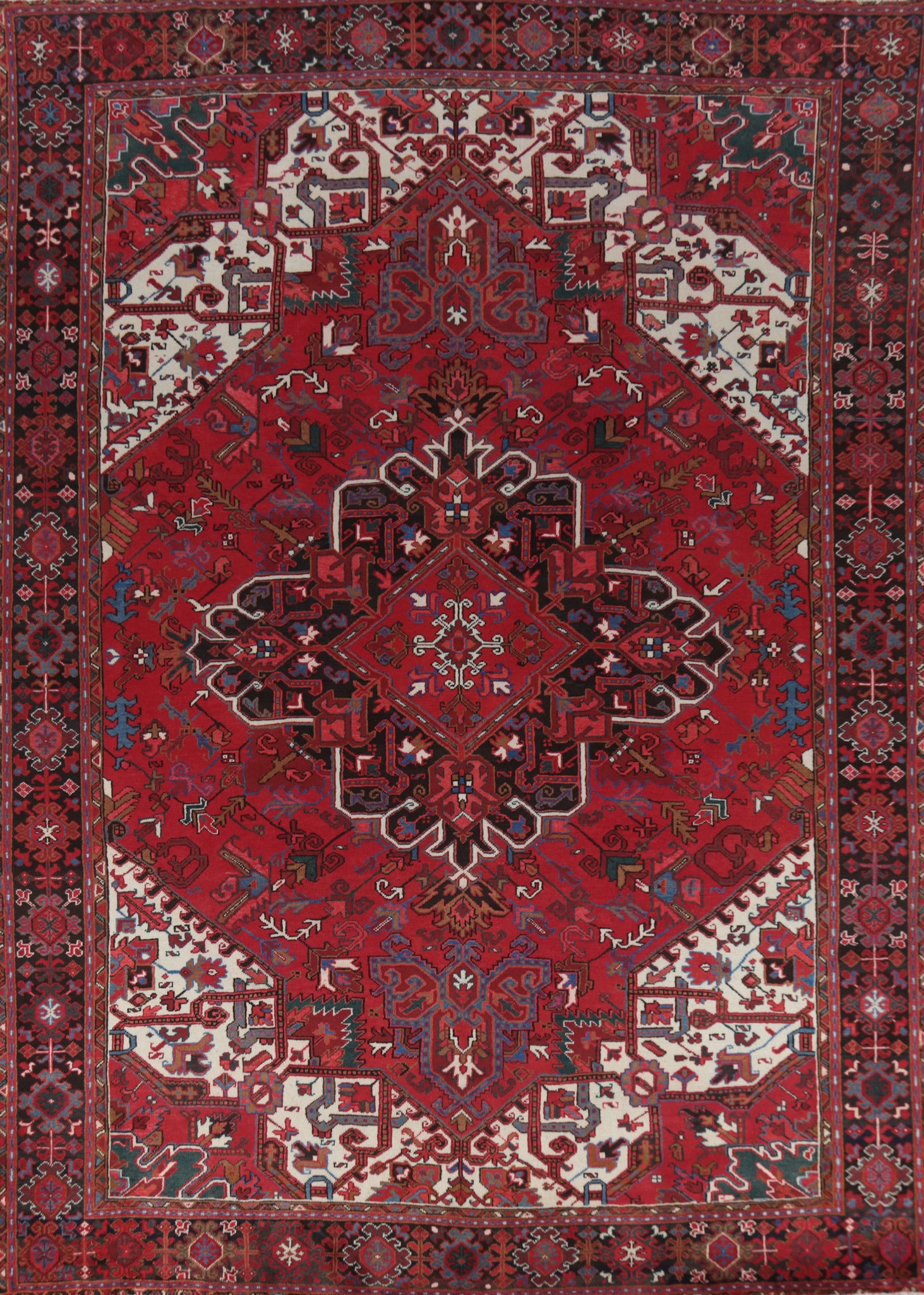 Geometric Heriz Persian Area Rug 10x12