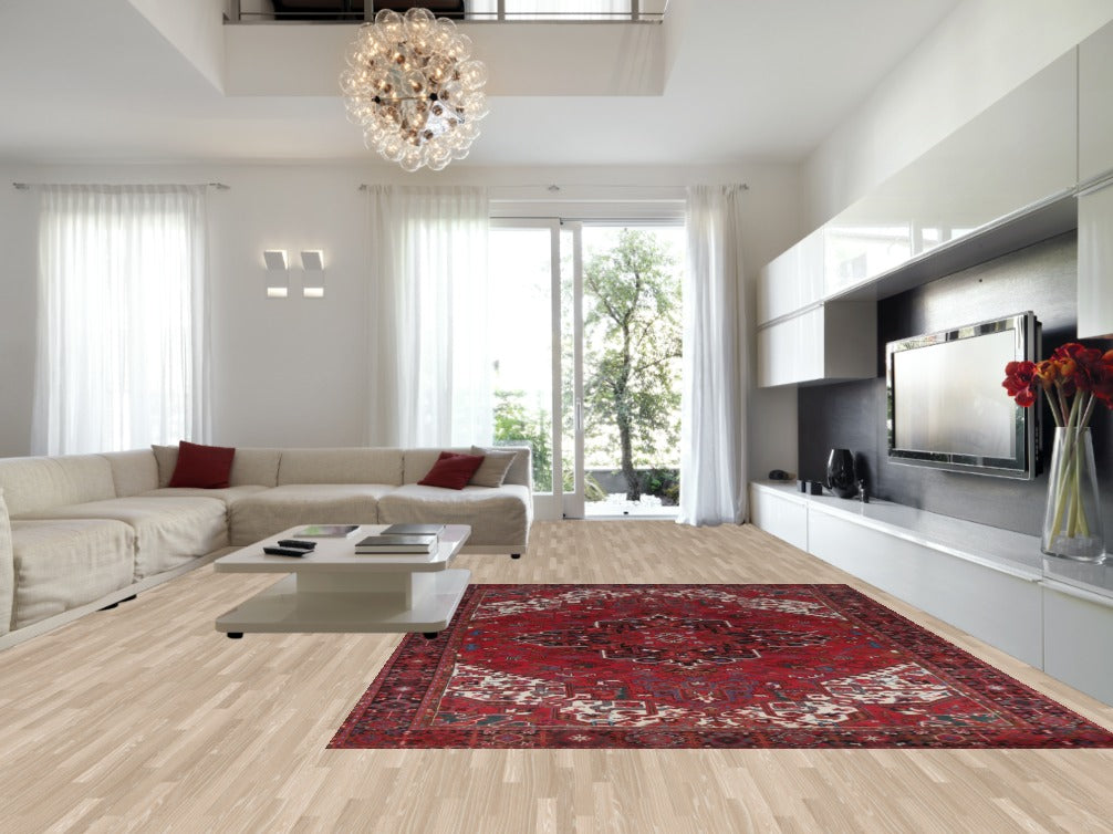 Geometric Heriz Persian Area Rug 10x12