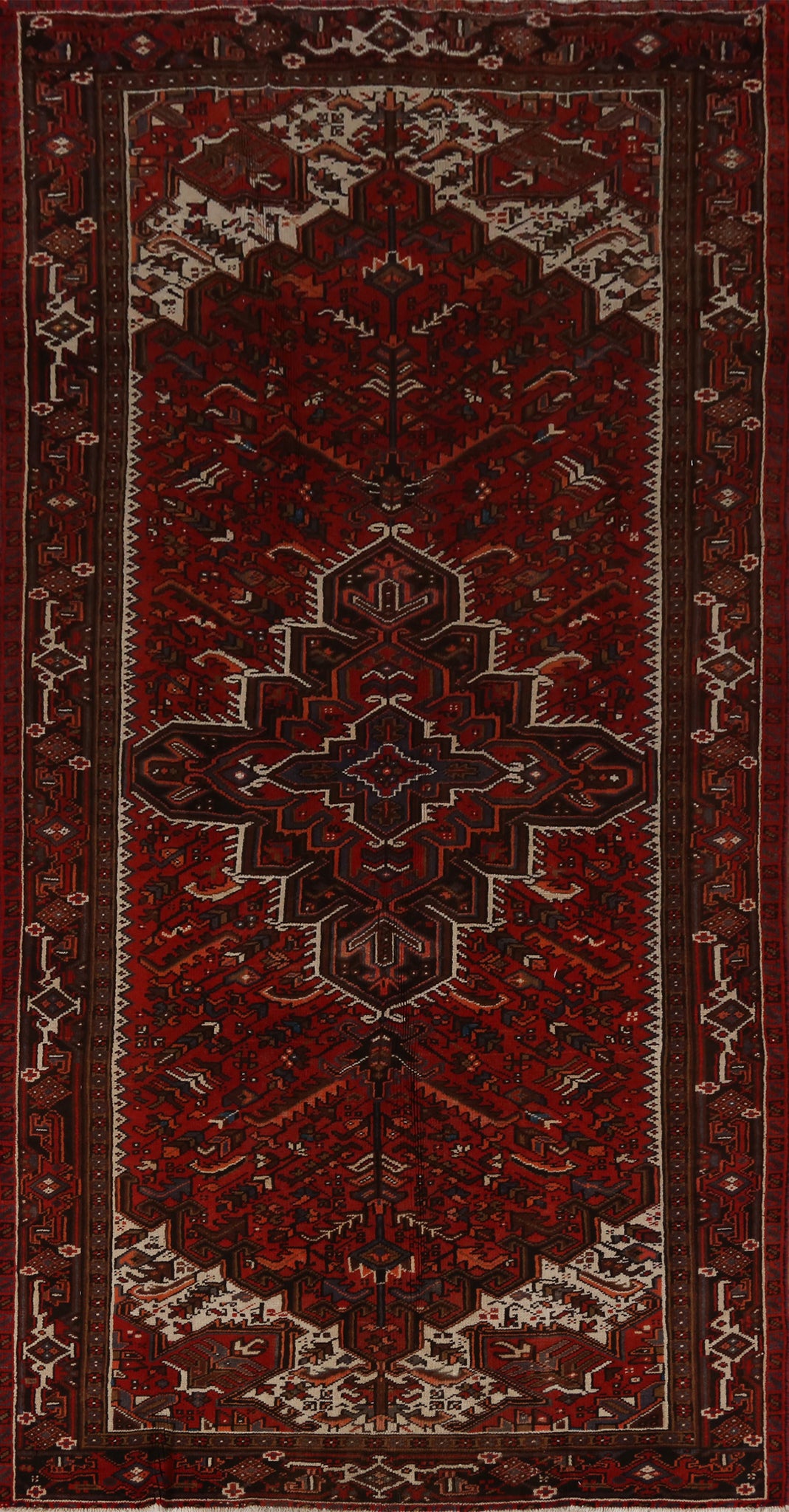 Geometric Heriz Persian Area Rug 5x9