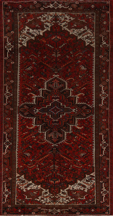 Geometric Heriz Persian Area Rug 5x9