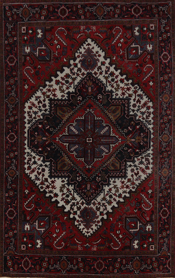 Vintage Wool Heriz Persian Area Rug 7x10
