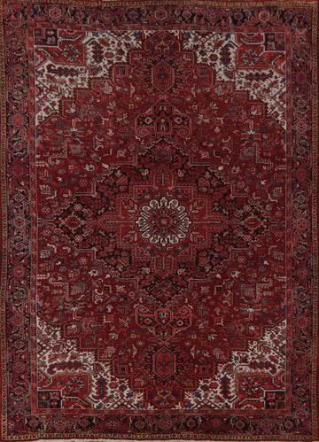 Vintage Red Heriz Persian Area Rug 10x13