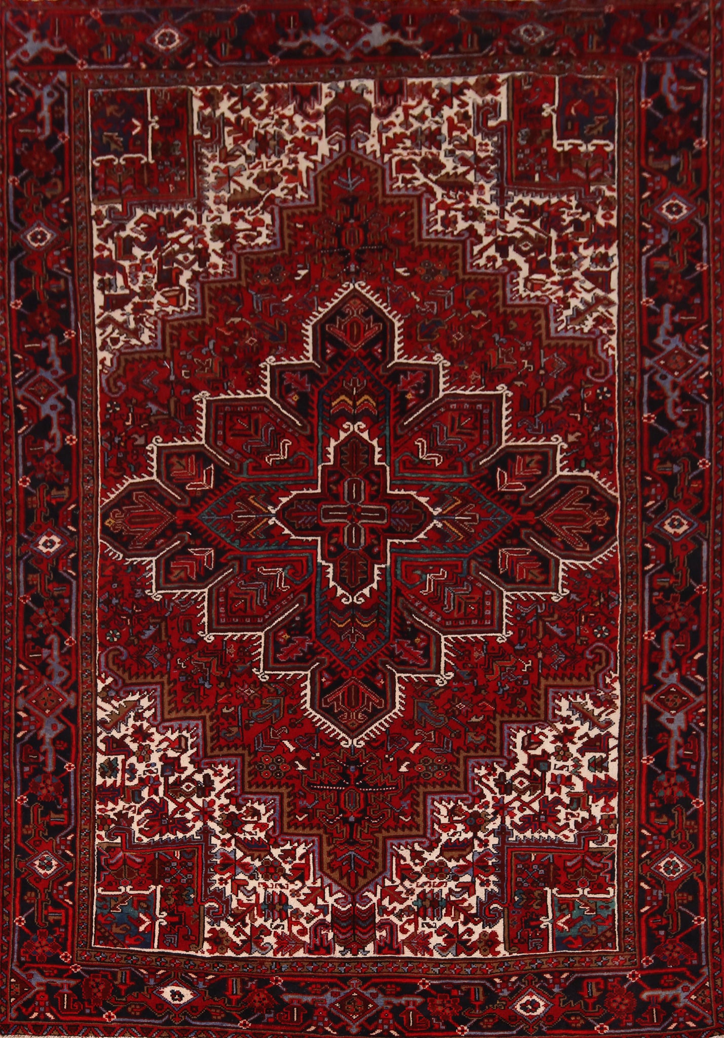 Geometric Heriz Persian Area Rug 8x10