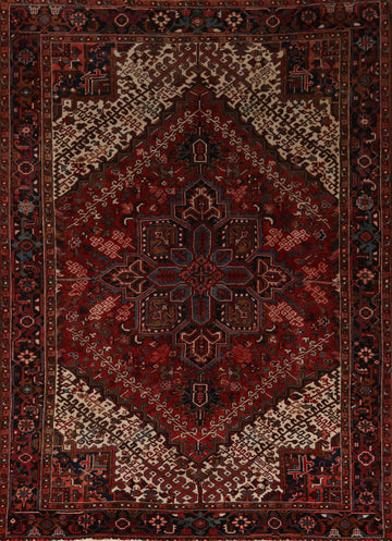 Vintage Heriz Persian Area Rug 9x11