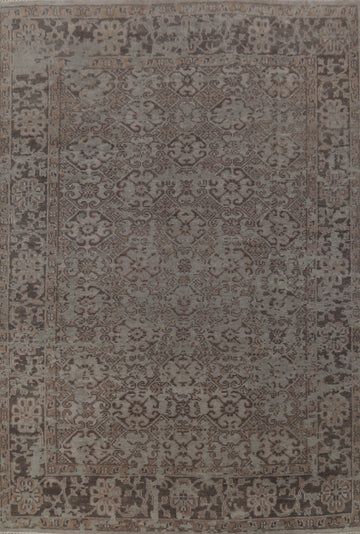 All-Over Wool Oushak Indian Area Rug 9x12