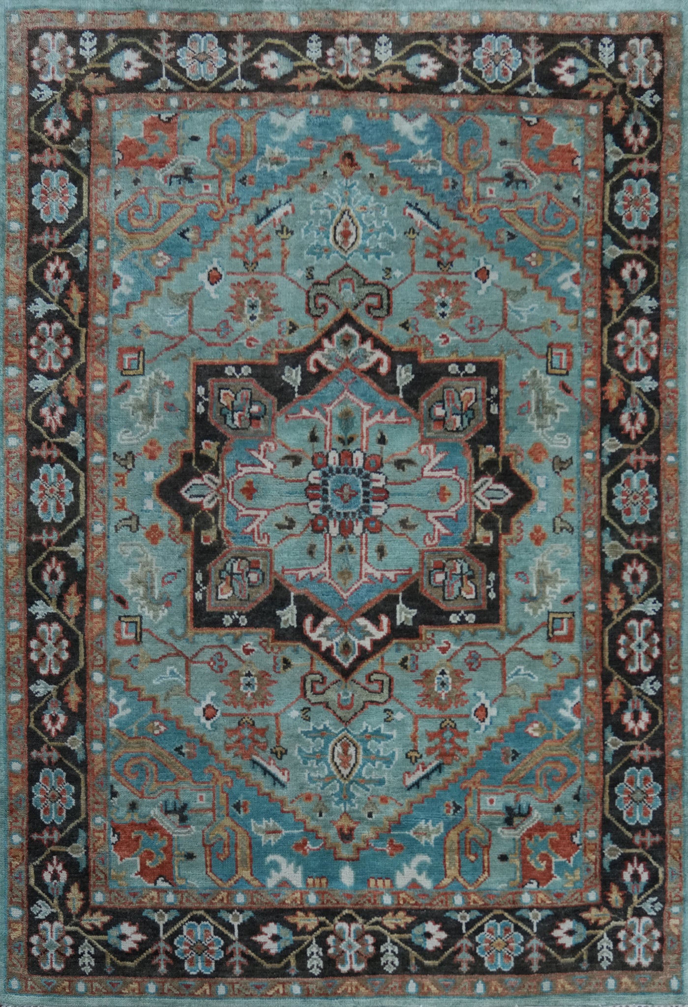 Geometric Oushak Indian Area Rug 8x10